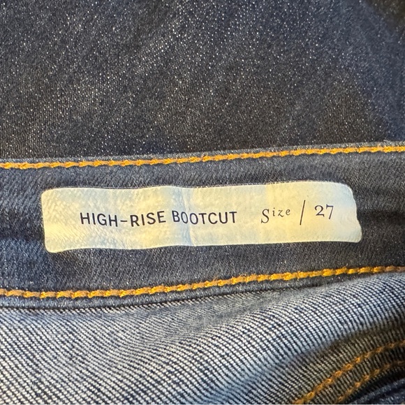 Pilcro Anthropologie High-Rise Bootcut Jeans Dark Denim Buttons on Legs 4 27 - Picture 10 of 12